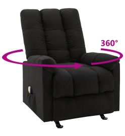 Fauteuil de massage inclinable Noir Tissu