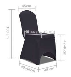 Housse de chaise extensible 4 pcs Anthracite
