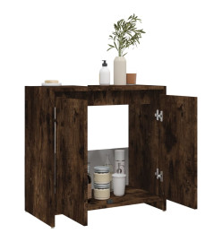 Armoire de bain Chêne fumé 60x33x61 cm Bois d'ingénierie