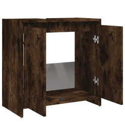 Armoire de bain Chêne fumé 60x33x61 cm Bois d'ingénierie