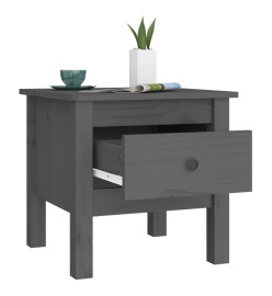 Tables d'appoint 2 pcs Gris 40x40x39 cm Bois massif de pin