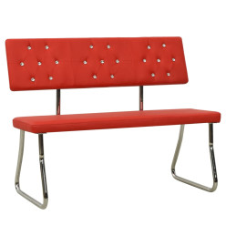 Banc 110 cm Rouge Similicuir