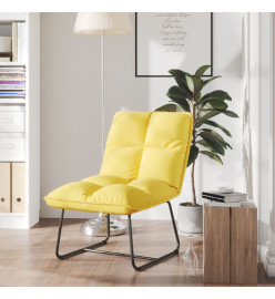 Chaise de détente avec cadre en métal Jaune Velours