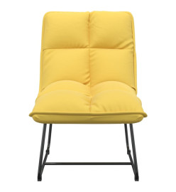 Chaise de détente avec cadre en métal Jaune Velours