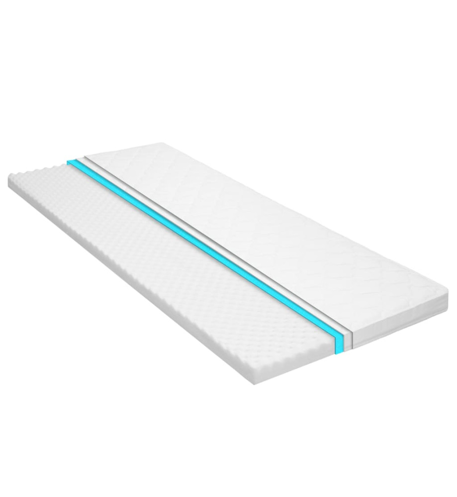 Sur-matelas 90 x 200 cm Mousse froide Profil d'œuf 6 cm