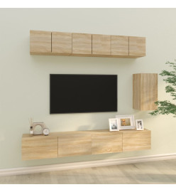 Ensemble de meubles TV 6 pcs Chêne Sonoma Bois d'ingénierie