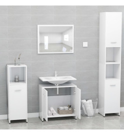 Ensemble de meubles de salle de bain Blanc Bois d'ingénierie