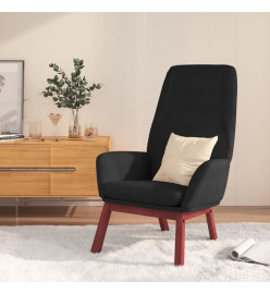 Chaise de relaxation Noir Tissu