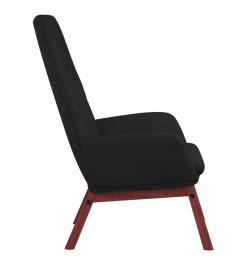 Chaise de relaxation Noir Tissu