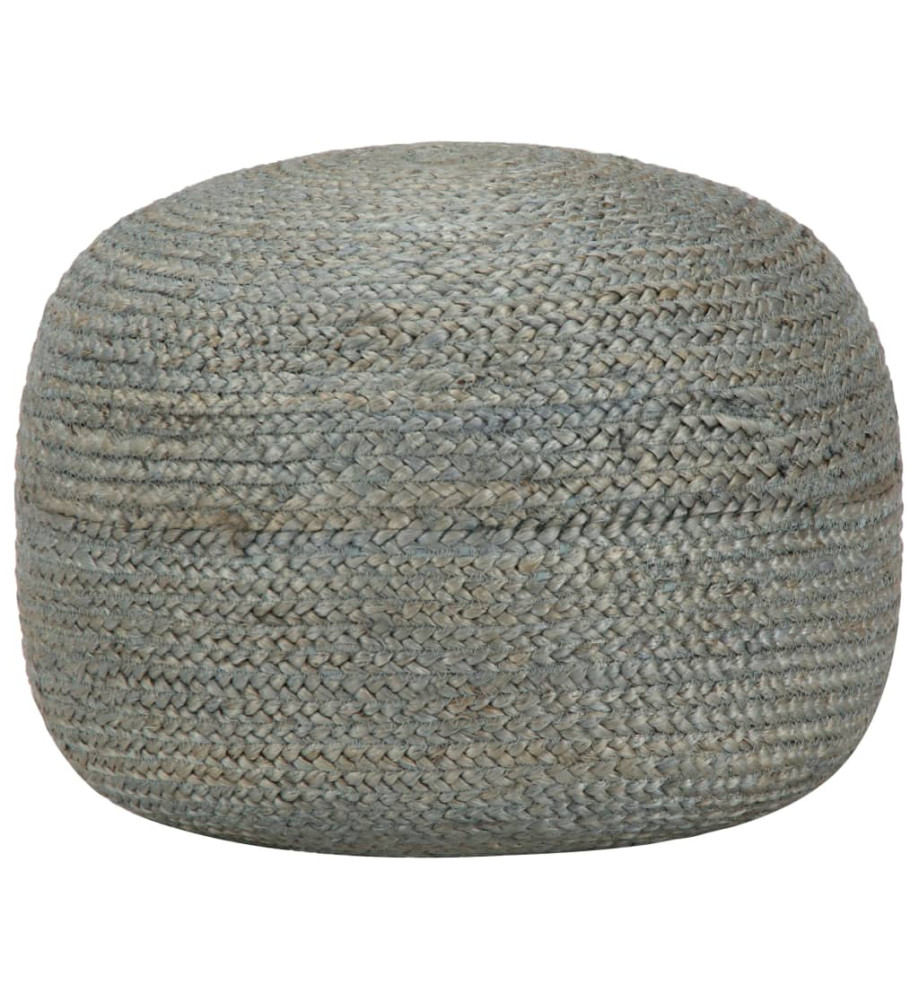 Pouf fait à la main Vert olive 45 x 30 cm Jute