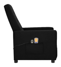 Fauteuil électrique de massage Noir Tissu