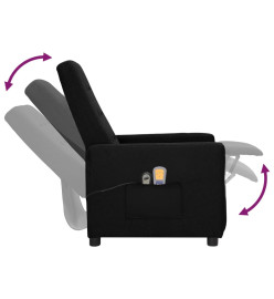 Fauteuil électrique de massage Noir Tissu