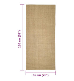 Tapis Sisal naturel 66x150 cm