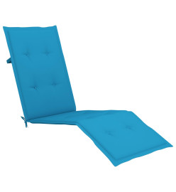 Coussin de chaise de terrasse bleu (75+105)x50x3 cm