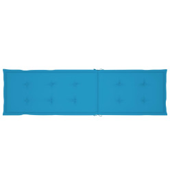 Coussin de chaise de terrasse bleu (75+105)x50x3 cm