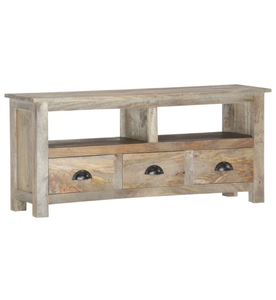 Meuble TV 110x30x50 cm Bois massif de manguier