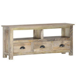 Meuble TV 110x30x50 cm Bois massif de manguier