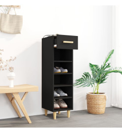 Armoire à chaussures Noir 30x35x105 cm Bois d'ingénierie