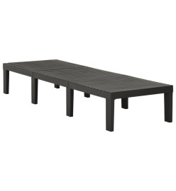 Chaise longue Plastique Anthracite