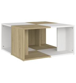 Tables basses 4 pcs Blanc et chêne Sonoma 33x33x33 cm Aggloméré