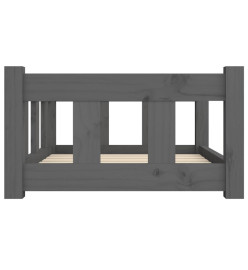 Lit pour chien Gris 65,5x50,5x28 cm Bois de pin solide