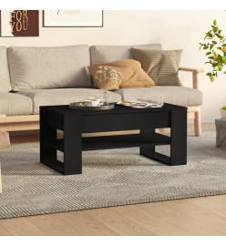 Table basse Noir 102x55x45 cm Bois d'ingénierie