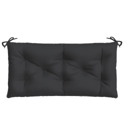 Coussin de banc de jardin noir 110x50x7 cm tissu oxford