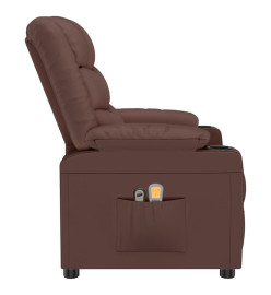 Fauteuil de massage électrique Marron Similicuir