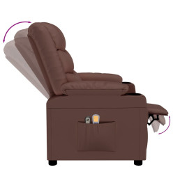 Fauteuil de massage électrique Marron Similicuir