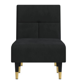 Chaise longue noir velours