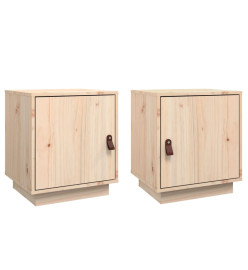 Tables de chevet 2 pcs 40x34x45 cm Bois de pin massif