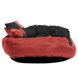 Coussin réversible lavable pour chien Rouge et noir 85x70x20 cm