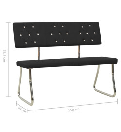 Banc 110 cm Noir Similicuir