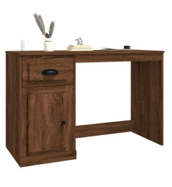 Bureau avec tiroir chêne marron 115x50x75 cm bois d'ingénierie