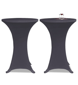 Housses de table extensible 4 pcs 70 cm Anthracite