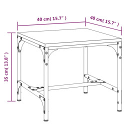 Table d'appoint Chêne sonoma 40x40x35 cm Bois d'ingénierie