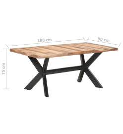 Table de salle à manger 180x90x75 cm Bois avec finition miel