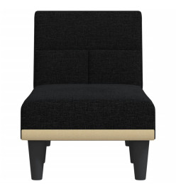 Chaise longue noir tissu