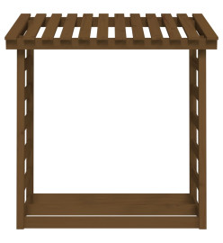 Support bois de chauffage Marron miel 108x64,5x110 cm Bois pin