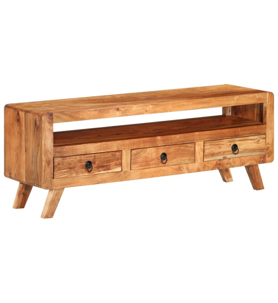 Meuble TV 110x30x40 cm Bois d'acacia massif