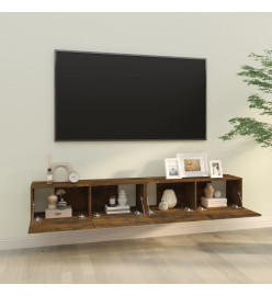 Meubles TV 2 pcs Chêne fumé 100x30x30 cm Bois d'ingénierie