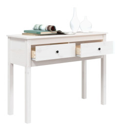 Table console Blanc 100x35x75 cm Bois massif de pin