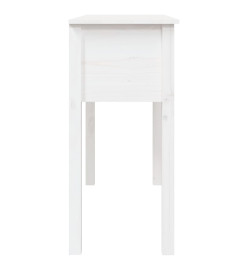 Table console Blanc 100x35x75 cm Bois massif de pin