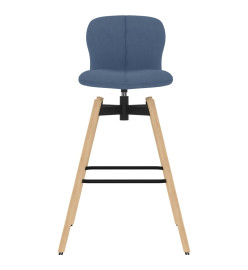 Chaises pivotantes de bar lot de 2 bleu tissu