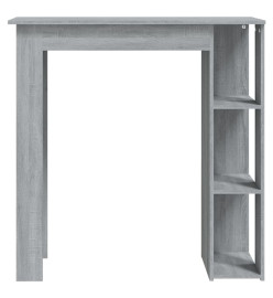 Table de bar avec étagère Sonoma gris 102x50x103,5 cm Aggloméré