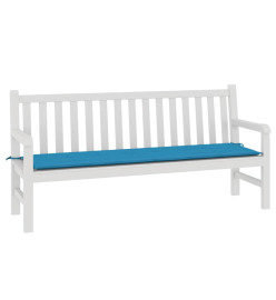 Coussin de banc de jardin bleu 180x50x3 cm tissu oxford