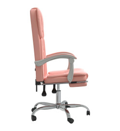 Fauteuil inclinable de bureau Rose Similicuir