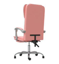 Fauteuil inclinable de bureau Rose Similicuir