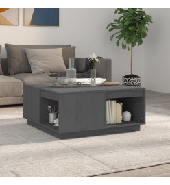 Table basse Gris 80x81x36,5 cm Bois massif de pin