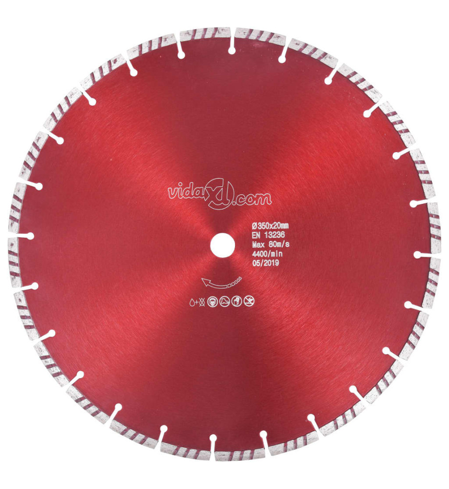 Disque de coupe diamanté avec turbo Acier 350 mm